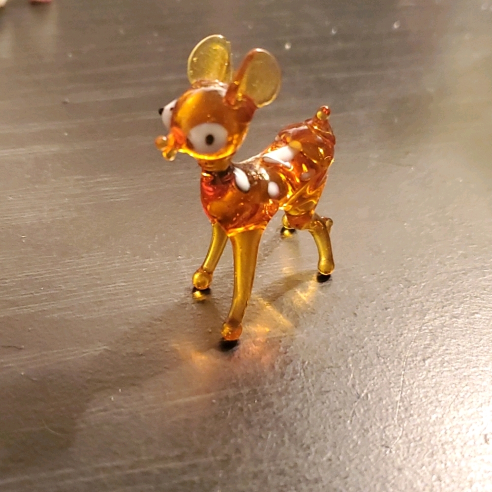 Glass figurine baby deer